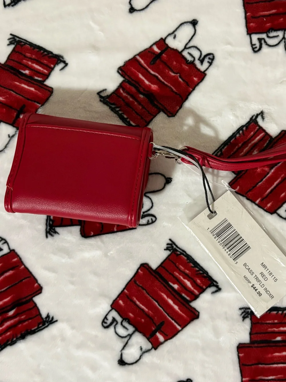 Steve Madden Red Wristlet Wallet with Logo Plate